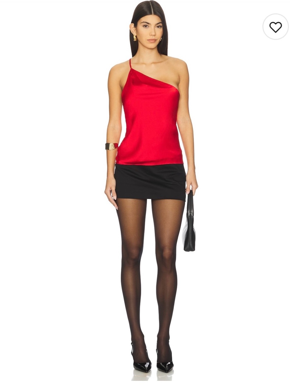 Lovers + Friends Red Satin One-Shoulder Top - Women